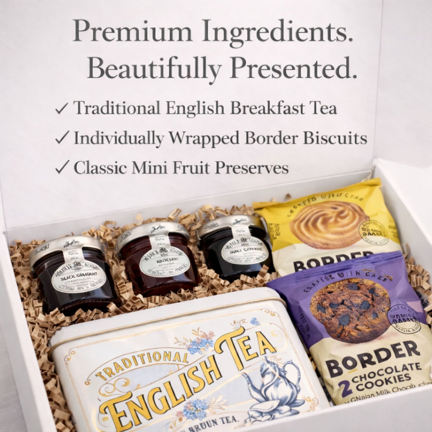 Willow & Tate Afternoon Tea Gift Set | English Tea, Luxury Biscuits & Mini Preserves | Premium Gift Box for Mum, Birthday, Thank You & Any Occasion