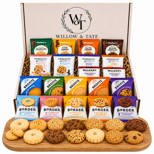 Willow & Tate Biscuit Gift Set | 20 Individually Wrapped Luxury Biscuits | Premium Gift Box for Birthdays, Thank You & Tea Lovers