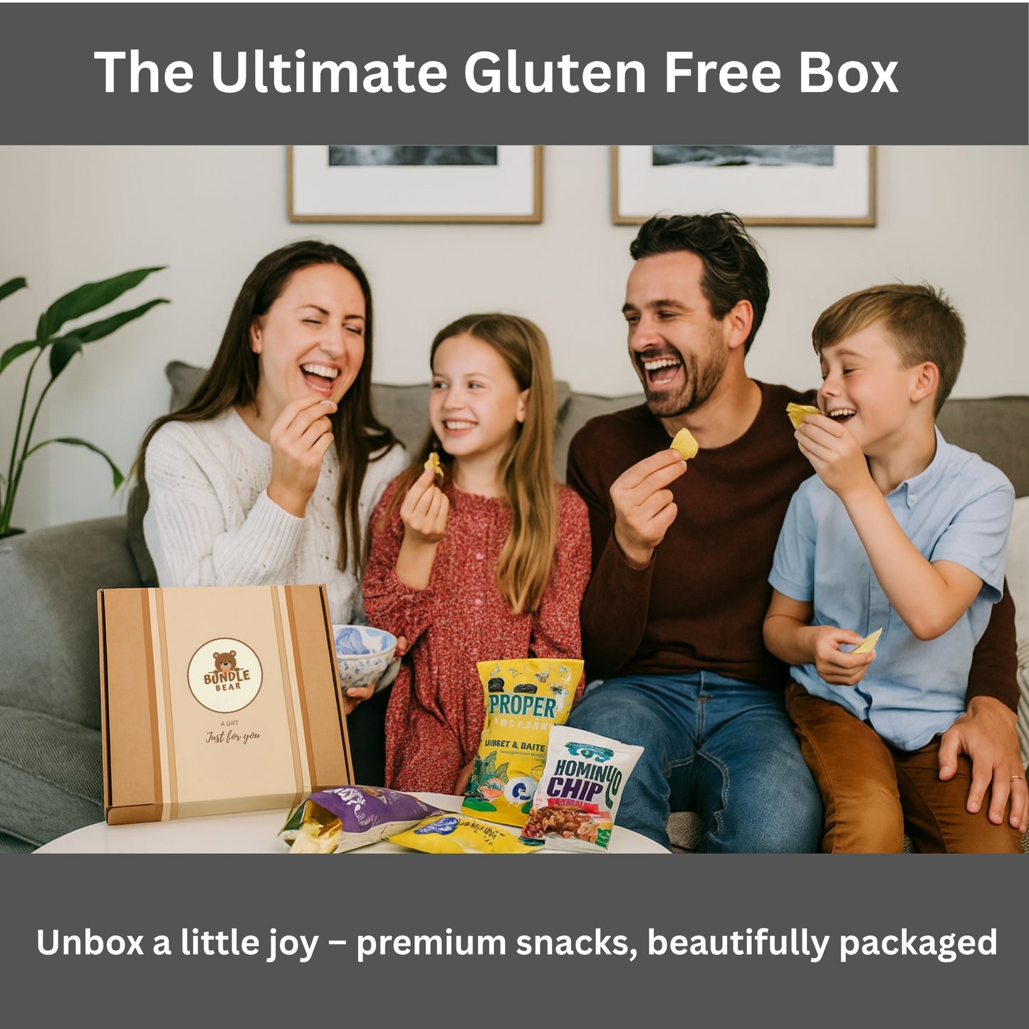 Premium Gluten Free Snacks Gift Box – Bundle Bear Gluten Free Hamper with Sweet & Savoury Treats – Coeliac Gifts & Celiac Hamper